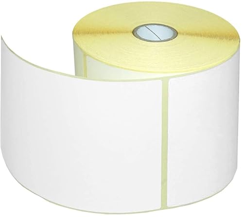 Netuno 10 rollos de etiquetas térmicas autoadhesivas blancas 100 x 150 mm núcleo de 25 mm 500 unidades por rollo para impresoras envío códigos de barras precios cajas frascos logística embalaje
