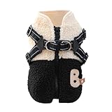 Hundebekleidung – Winddichte Jacke für Hunde | Warmer Mantel für Haustiere, gefütterte Weste mit Geschirr, Wintermäntel für kaltes Wetter für Hunde, mit Öffnung hinten, Sweatshirt