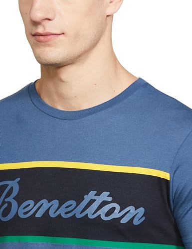 Image of United Colors of Benetton Men's Cotton Solid Regular Fit T-Shirt