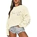 KEEVICI Christian Jesus Faith Sweatshirts for Women Religious Bible Verse God Sweatshirt Graphic Inspirational Cotton Hoodies(Apricot,M)
