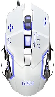 领导媒体技术 有线游戏鼠标 6键 白色 L-MSG6-WX10 10个