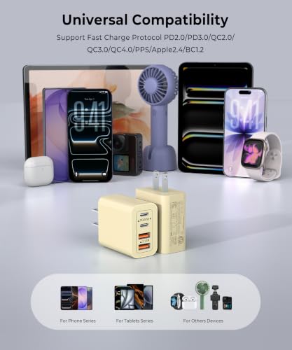 Image of [2-Pack] USB Fast Charging Block, 4-Port 40W Multiple Charge Adapter