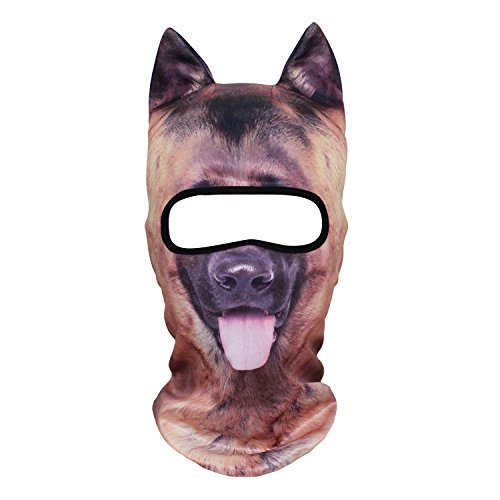 Image of WTACTFUL 3D Animal Ears Balaclava, Breathable Face Mask for Halloween