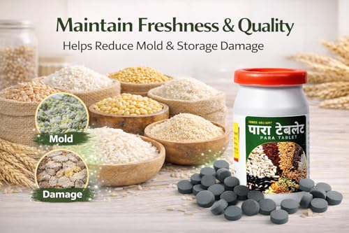 Image of Preserve Your Rice, Grains, Pulses, Rava, Besan, Maida Naturally With Parad (Para /Mercury) Tablets - (50 Gram Bottle)(Pack Of 8)