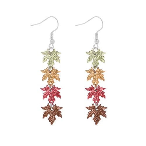 Red Maple Leaf Earrings for Women Autumn Fall Earrings Fall Jewelry for Women Thanksgiving Earrings Thanksgiving Jewelry for Women