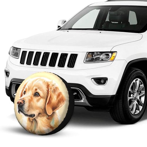 Image of Funny Dog Spare Tire Cover Wheel Protector Weatherproof Wheel Cover Universal Decorative Accessories for Camper RV SUV Travel Trailer 17 inch