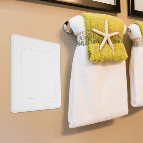 WOONEKY Alçıpan ve Tavan için 7 x 7 inç Erişim Paneli - Ağır Hizmet Tipi ABS Plastik ve Kolay Yapıştırılabilir Erişim Kapağı - Su Tesisatı ve Elektrik için Duvar Deliği Kapatma Plakası, Beyaz - Görsel 6