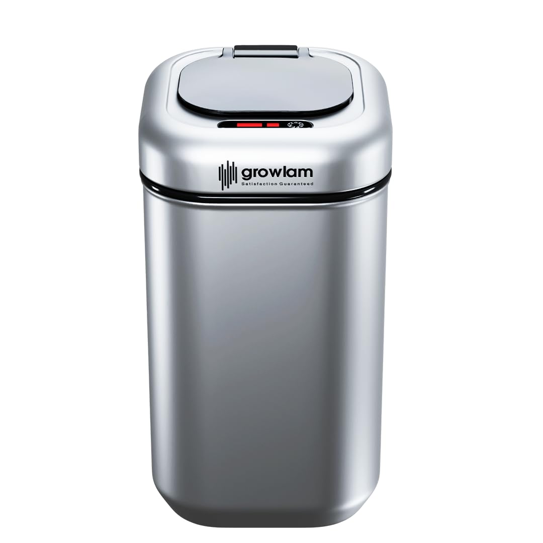 Motion Sensor Waste BIN (9 LTR) for Home, Office, Hotel, Kitchen, Bathroom - Automatic & Hygienic (9 ltr, Metallic Silver)