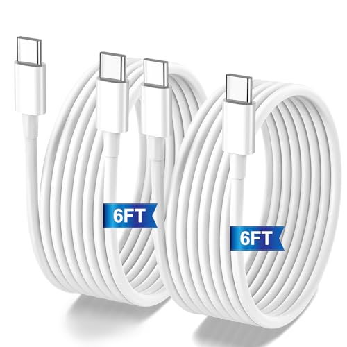 BUSFUL 100W USB C to USB C Charging Cable, 2Pack Type C to C Fast Charger Cable Compatible with iPhone 16/15 Pro/Plus/Pro Max,Long USBC to USB-C Power Cord for S.amsung Galaxy S23 S22 and More