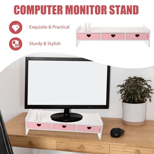 Support d'écran rehausseur stable ordinateur bureau élève espace de travail en PVC - 4