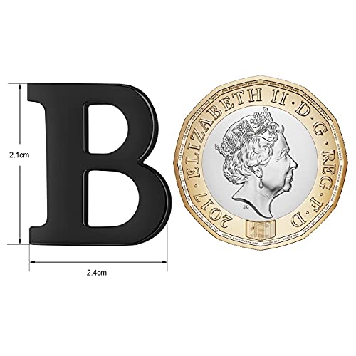 Image of HONEY BEAR Initial Alphabet Letter Lapel Pins Collar Badge Brooches for Mens /Womens Shirt Dress Decoration Black