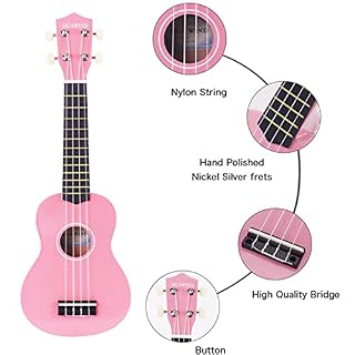 Hua Wind Soprano ukulélé 21 pouces ukulélé pour débutants, enfants guitare quatre cordes ukulélé pour enfants en bois… - Les Beatles, Paul McCartney, John Lennon, RIngo Starr, George Harrison Hua Wind Soprano ukulélé 21 pouces ukulélé pour débutants, enfants guitare quatre cordes ukulélé pour enfants en bois… – Image 4