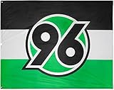 Material: 100 % Polyester Hannover 96 Fahne Hissfahne mit 2 Ösen 120 x 80 cm, 042000477-2