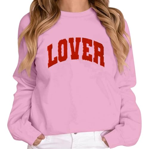 Sweat-shirt à manches longues et col rond Noël pour femme en molleton doux