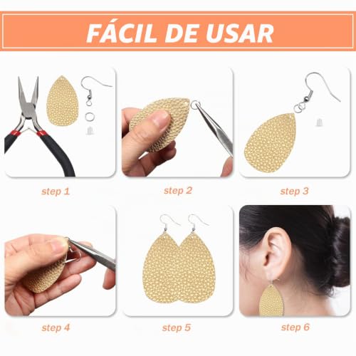Miniatura 5 de Toaob 300 Piezas Ganchos Para Pendientes 18 Mm Hipoalergénica Chapados En Plata De Ley 925 Y Anillos De Salto Abiertos 4 Mm Y Tuercas De Pendientes Para Hacer Joyas Aretes