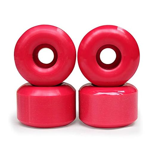 utan FJY-WHEEL, 100A 54 x 36 mm röd 4 st skateboardhjul PU dubbelt hjulspel action stora PU-hjul fri frakt (färg: Röd)