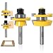Produktbild TXHF 2 Stück Zungenschaft und Nutfräse Set, 8mm Schaft Groove und Tongue Zunge und Nut Set Router Bit Set Oberfräse Fräser Set Professionelle Holzbearbeitung Cutter Werkzeuge