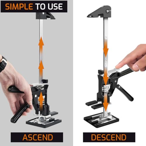 Labor Saving Arm Jack 2 Pack, Multi-Purpose Furniture Lifter, Effortless Lift for Wall Tile Door Windows Cabinet Positioning and Installation, Single 220 lb. Load and 9.8 in. Lift Height - Thumbnail 5