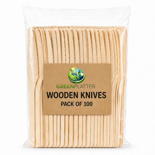 Image of Greenplatter Wooden Knives, 100 Count