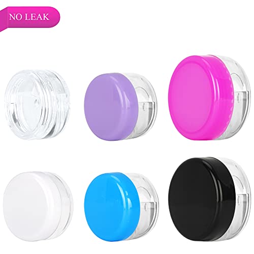 200PCS 3 Gram Sample Containers, 3ml Empty Jars with Lids, Small Cosmetic Containers, Mini Sample Jars with 16PCS Mini Spatulas for Make Up, Oils, Lotion, Powder, Paint, Jewelry, Lip Balms(Pink Lid) by YOMOSPACE - Image 4