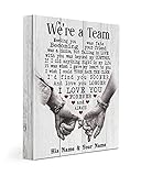 Personalized We're A Team Meeting You was Fate Funny for Couple Lover Husband Wife Custom Name Date Poster Canvas 1.5in Framed Prints Wall Art Home Decoration Artwork Picture Panilly TN_E1147