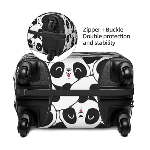 Panda Bear Luggage Cover Washable Elasticated Luggage Covers for Suitcase tsa Approved Stylish Dust and Scratch Resistant Luggage Case Protector3