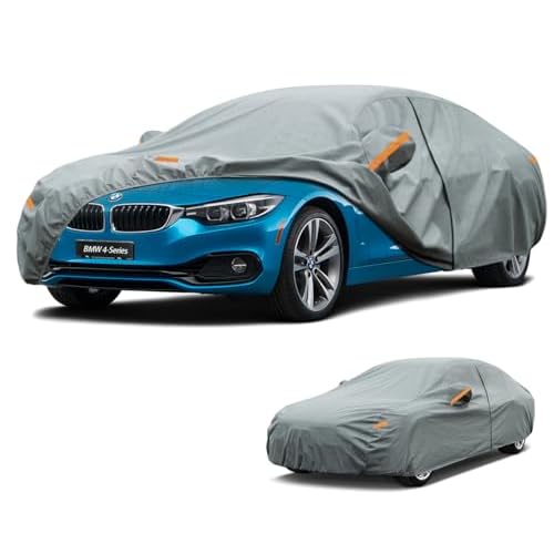 Kayme Waterproof Heavy Duty Car Cover Custom Fit BMW 4 Series | thick soft non-woven with cotton lining, exquisite stitching, anti sun/UV/rain/snow/dirt, storage bag