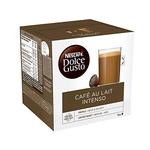 Nescafé Dolce Gusto Café au Lait Intenso - Café - 96 Capsules (Pack de 6 boîtes x 16)