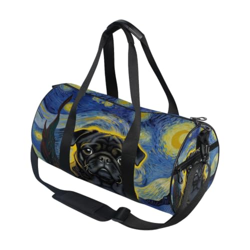 Bolsa de lona redonda y ligera con bolsillo interior de Carlino