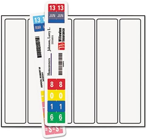 SMEAD SMD02490 - ColorBar WaterGuard 6-Up Inkjet Labels