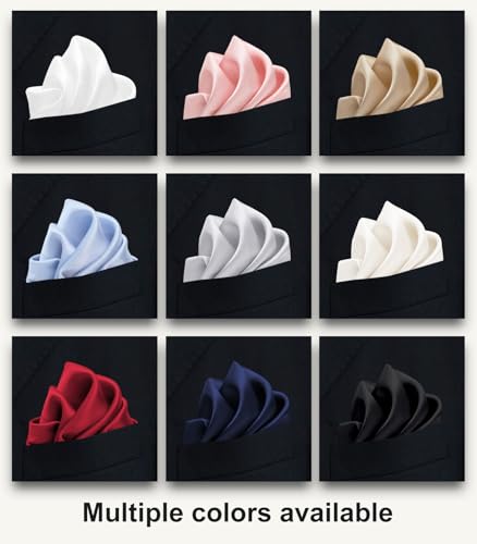 Image of DAISYSILK Pocket Squares for Men, 100% Mulberry Silk Pocket Square, Luxury Men's Pocket Square for Suits & Tuxedos