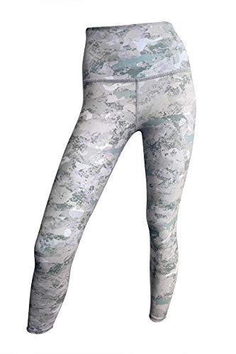 EVCR High Waisted Leggings for Women - 7/8 Length Athletic Tummy Control Yoga Pants for Workout, Bonobo Army, Medium