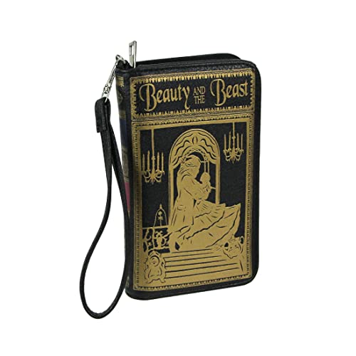 Things2Die4 Black and Gold Beauty and the Beast Checkbook Style Fashion Wallet, One Size