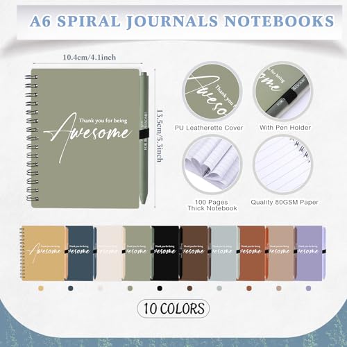 Carnet de notes à spirale inspirant pour exprimer votre gratitude