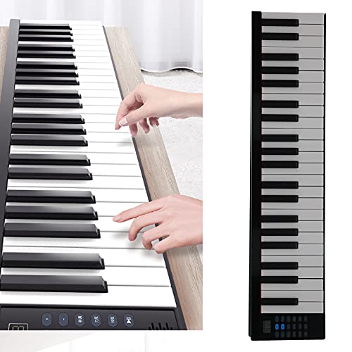 88 Touches à Main Roll Up Piano,Piano à Clavier Portable Rechargeable USB avec Pédale/Bluetooth, Claviers électroniques… - Les Beatles, Paul McCartney, John Lennon, RIngo Starr, George Harrison 88 Touches à Main Roll Up Piano,Piano à Clavier Portable Rechargeable USB avec Pédale/Bluetooth, Claviers électroniques… – Image 8