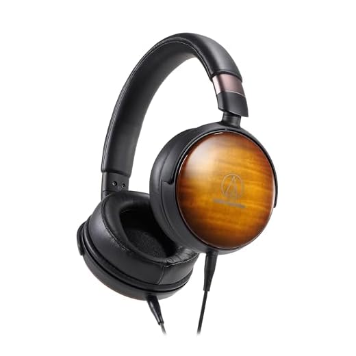 Audio-Technica ATH-WP900 Over-Ear High-Resolution Headphones, Flame Maple/Black