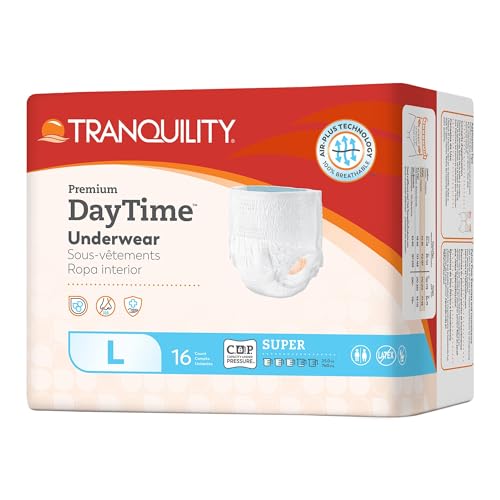 Tranquility Premium Daytime Disposable Absorbent Underwear (16 Count) - L, 44-54 in. Waist - Super...