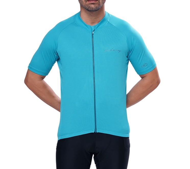TriquipBreakaway Men's Half Sleeves Cycling Jersey: Lightweight, Moisture-Wicking, and Reflective