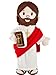 BOKUFLY Jesus Plush Doll Jesus Plushie Stuffed Toy with Book Christian Stuff Religious for Kids Christening Easter 13