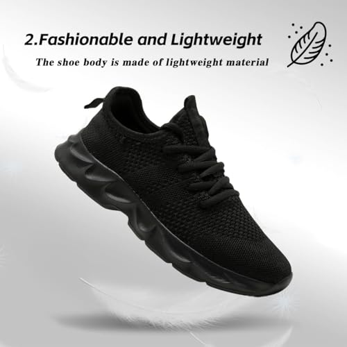 Mens Running Shoes Sneakers Tennis Non Slip Walking Gym Workout Athletic Slip On Casual Lightweight Breathable Mesh Fashion3