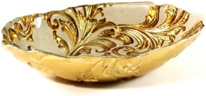 Arda Vanessa 8-1/2-Inch By 6-Inch Oval Bowl, Antique Beige Brown, Set of 2