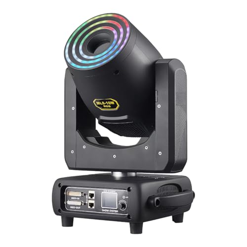 JUNMAN Luz de escenario de animación de cabeza móvil RGB de 10 W RGB a todo color para DJ, luces de escenario para fiestas, bodas, eventos, espectáculos de iluminación