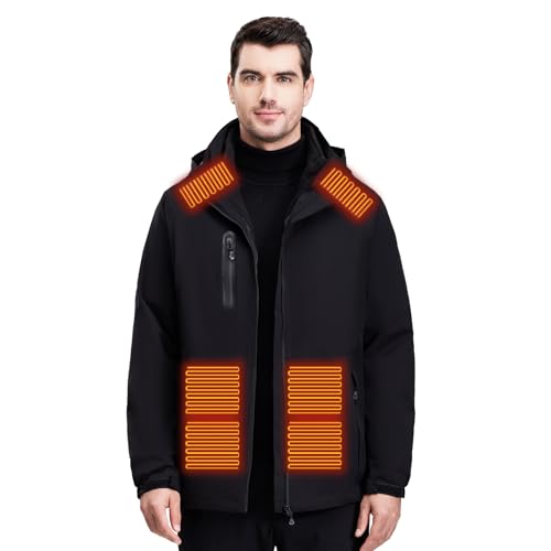 Image of Heated Jacket for Men Winter Outdoor Soft Shell Electric Heating Coat without Battery