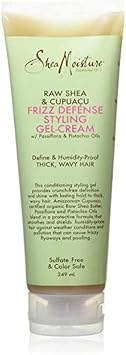 Shea Moisture raw shea and cupuacu frizz defense gel cream, 236 ml