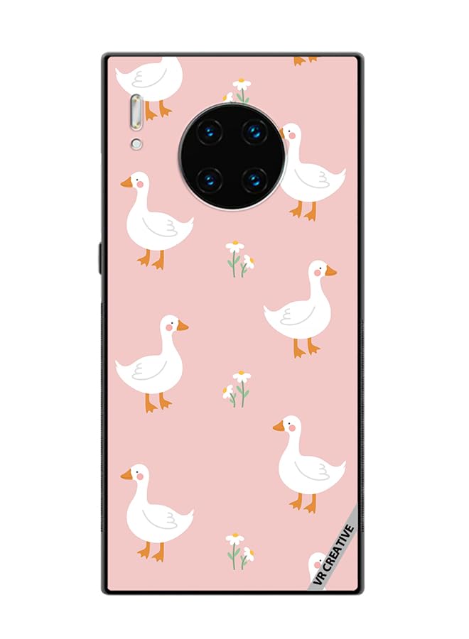 VR CreativeProtective Case Cover For Huawei Mate 30 Pro Cute White Swan Goose Design Multicolour NR331633