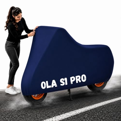 Image of Powerfull Scooty Body Cover for S1 Pro Dustproof Scratchproof - 100% Waterproof S1 Pro Cover for Two Wheeler, Outdoor Full Motorcycle Cover with UV, Duty, Rain Protection - Blue
