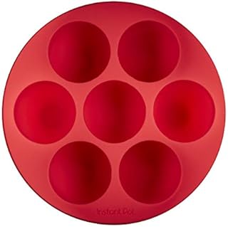 Instant Pot - 5252242 Instant Pot Official Silicone Egg Bites Pan with Lid, Compatible with 6-quart and 8-quart cookers, Red
