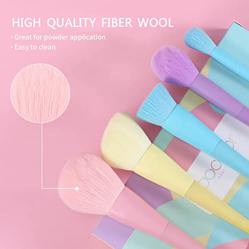 Makeup Brushes,17pcs Makeup Brush Candy Colors Soft Thick Aluminum Tube Cosmetic Brush Kit for Dating Party Outdoor - Image 4