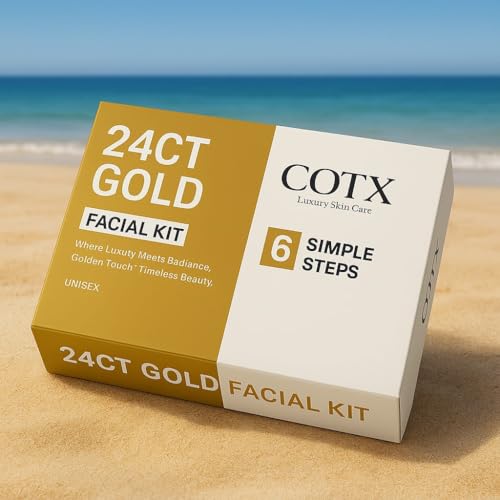Image of Luxury Facial Kit for Glowing Skin | Unisex Professional Face Care Kit for Home & Salon Use. (24CT GOLD)