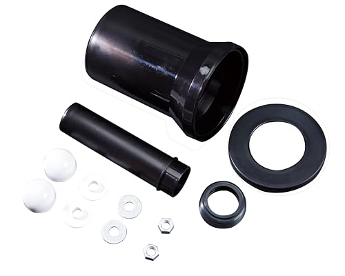 sanicomfort WC Anschlussgarnitur für Wand-WC Universal Komplettset DN 110 & Ø 45 mm 180 mm Länge (kürzbar) Inkl. Dichtungen Muttern M12 & Abdeckkappen Anschlussstutzen für Vorwandelemente